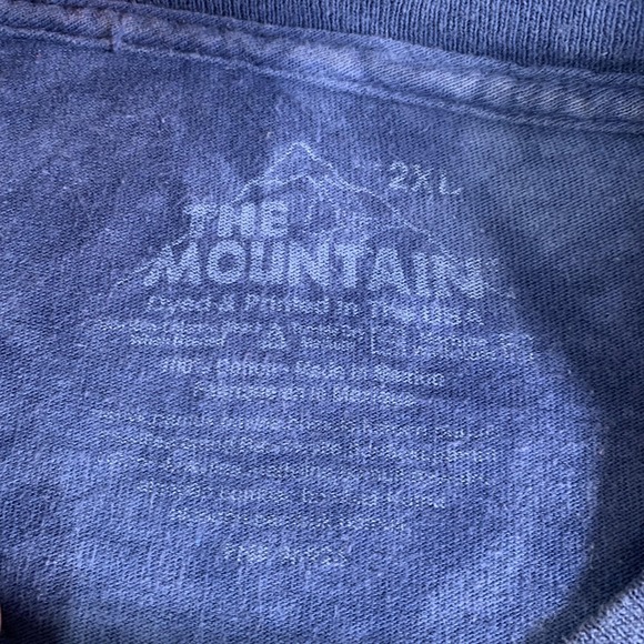 The Mountain Shirt Mens 2XL Blue Bald Eagle American Flag Monarch Crest‎ Tie Dye - Picture 3 of 10